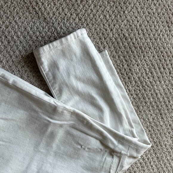 Express Mens White Ripped Skinny Jeans - Picture 3 of 9